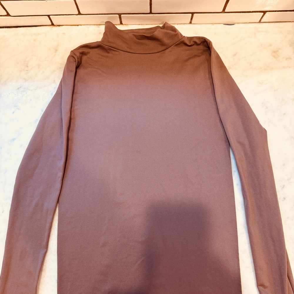 Free People Intimately Turtleneck Thumb Hole Top Athletic Mauve M/L